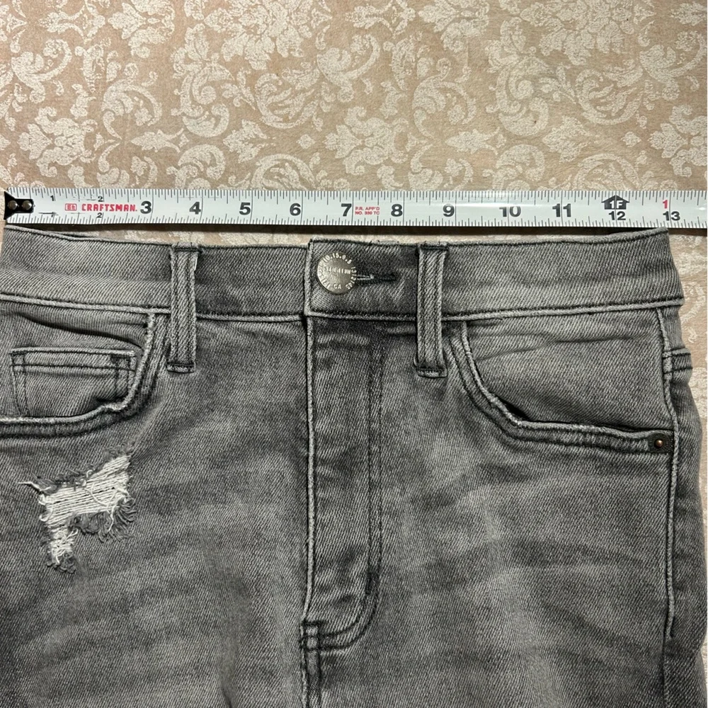 Current/Elliott ~Women’s Ultra High Waist Skinny Jeans Gray Fade Out Destroy 27 - Picture 12 of 16